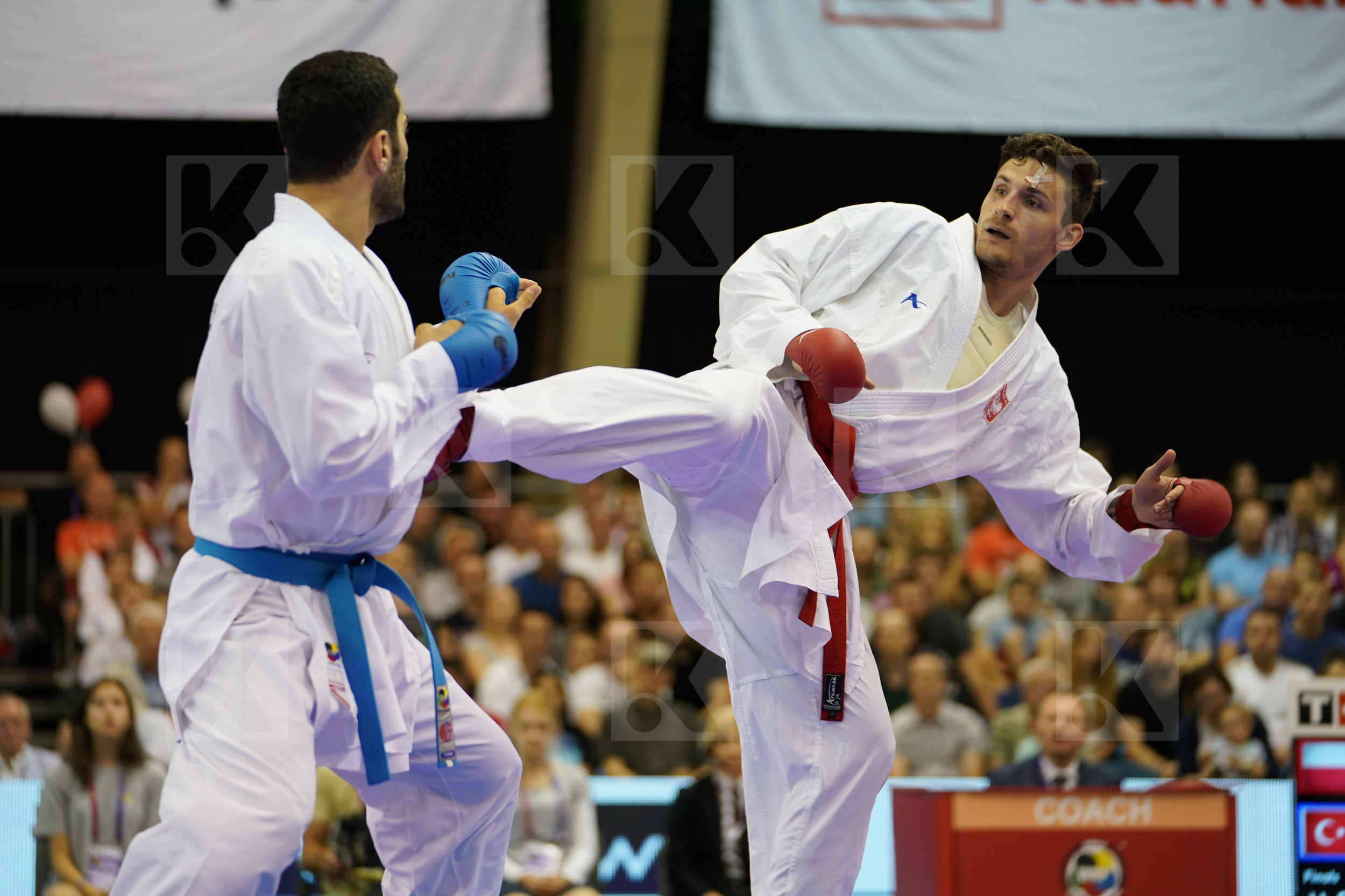 Aktas Ugur bronze match Male Kumite -84kg Poland Turkey Warda Kamil